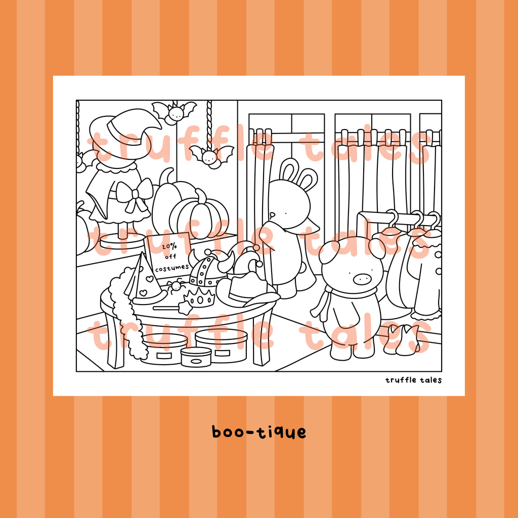 Digital Download | Halloween Coloring | Set of 2