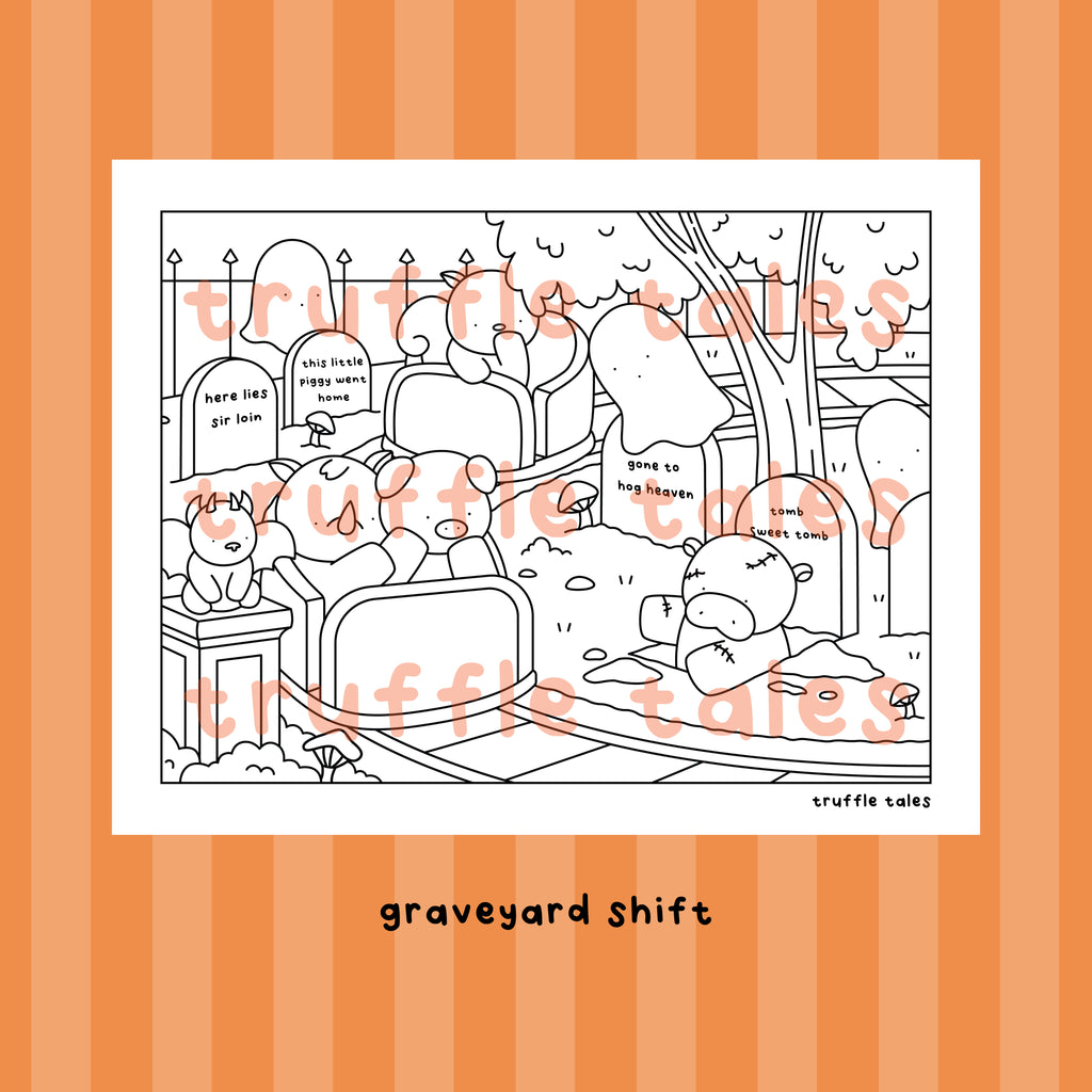 Digital Download | Halloween Coloring | Set of 2