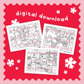 Digital Download | Holiday Coloring | Set of 3
