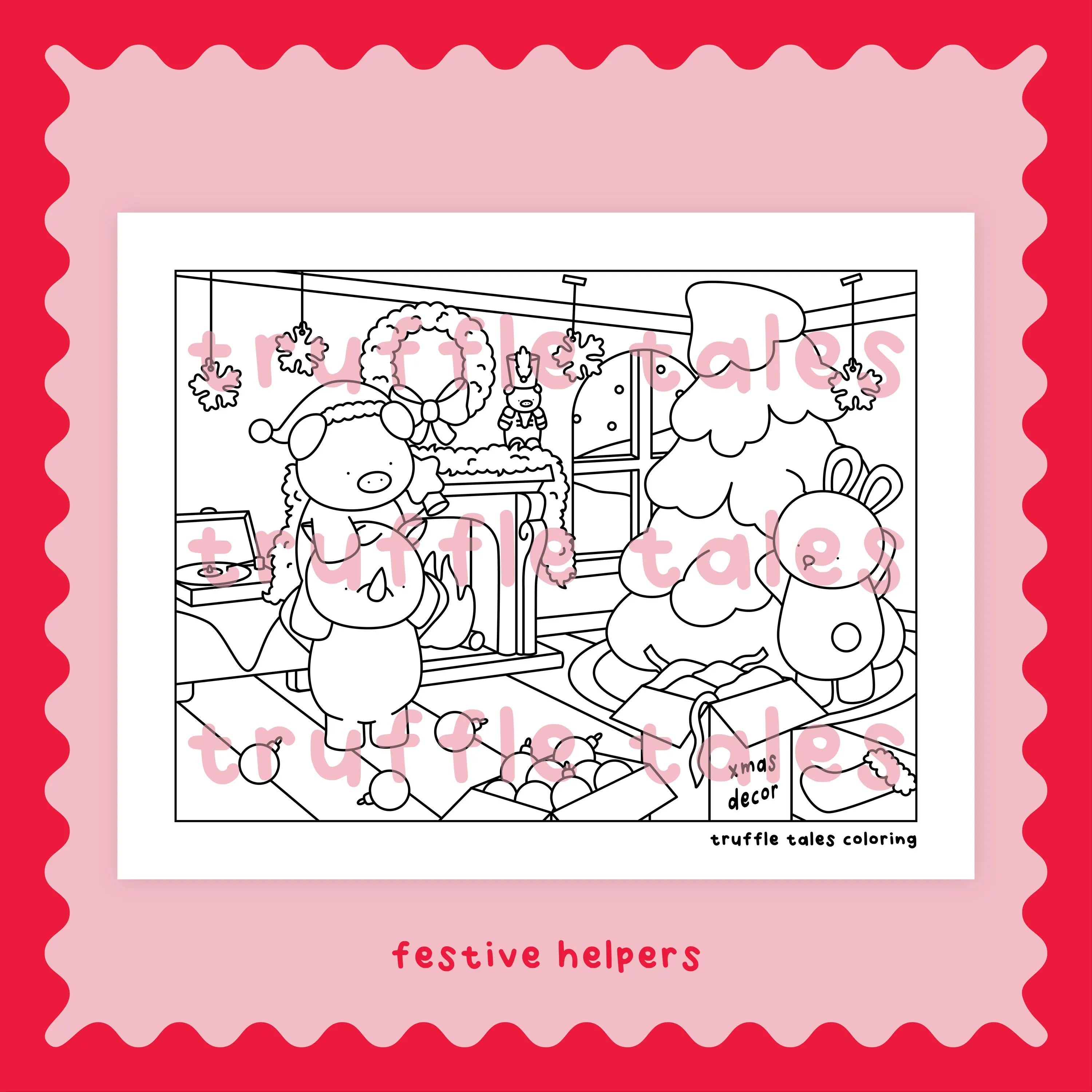 Digital Download | Holiday Coloring | Set of 3